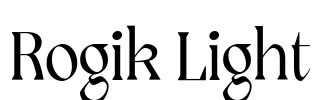 Rogik Light Font Image