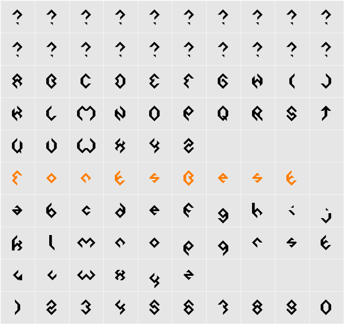 DIAMOND Character Map