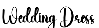 Wedding Dress Font Image