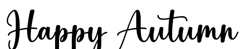 Happy Autumn Font Image