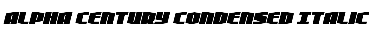 Alpha Century Condensed Italic Font Image