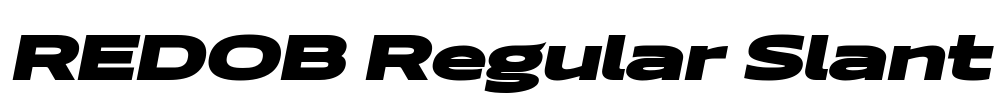 REDOB Regular Slant Font Image