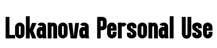 Lokanova Personal Use Font Image