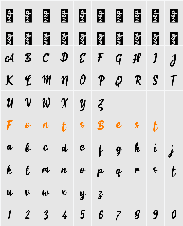 g Galunggung Script Character Map