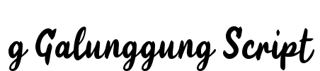 g Galunggung Script Font Image