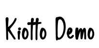 Kiotto Demo Font Image