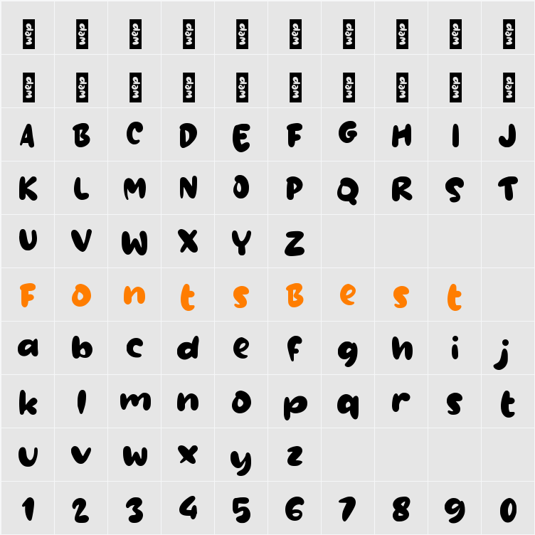 g Gombal Character Map