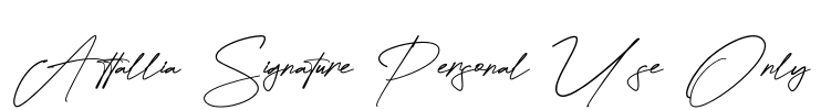 Attallia Signature Personal Use Only Font Image