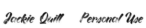 Jackie Quill - Personal Use Font Image
