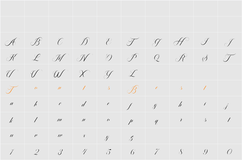 The Dellgado Character Map