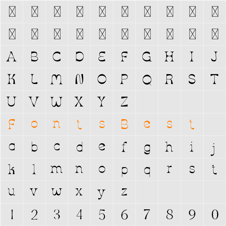 Breadstick Character Map