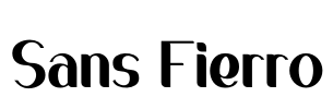 Sans Fierro Font Image