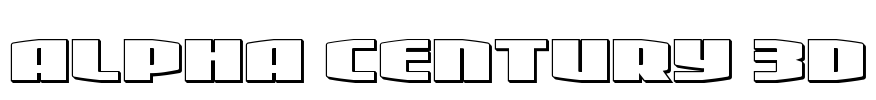 Alpha Century 3D Font Image