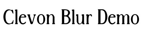 Clevon Blur Demo Font Image