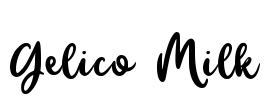Gelico Milk Font Image