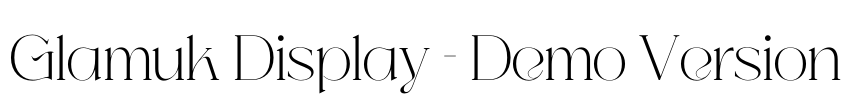 Glamuk Display - Demo Version Font Image