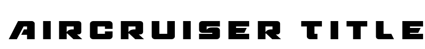 Aircruiser Title Font Image
