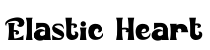 Elastic Heart Font Image