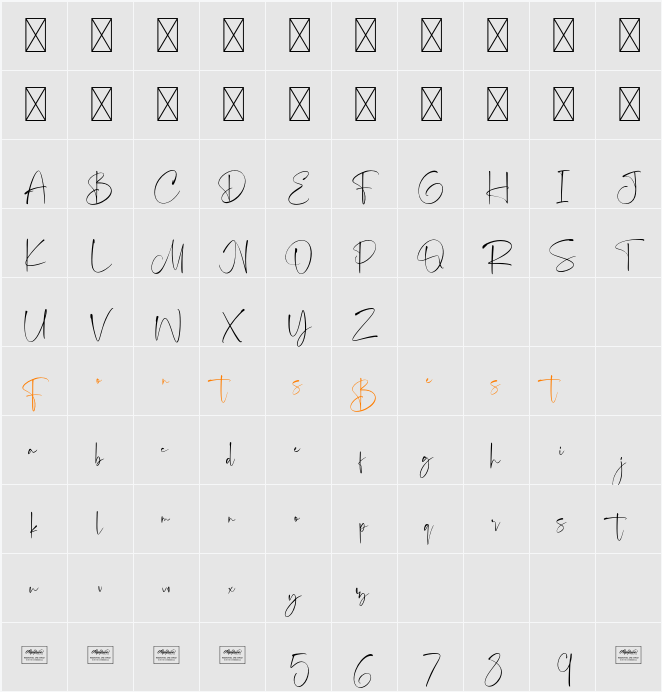 Carolina Character Map