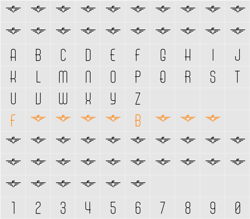 Air Americana DEMO Character Map