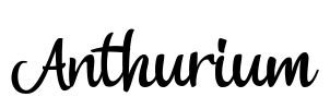 Anthurium Font Image