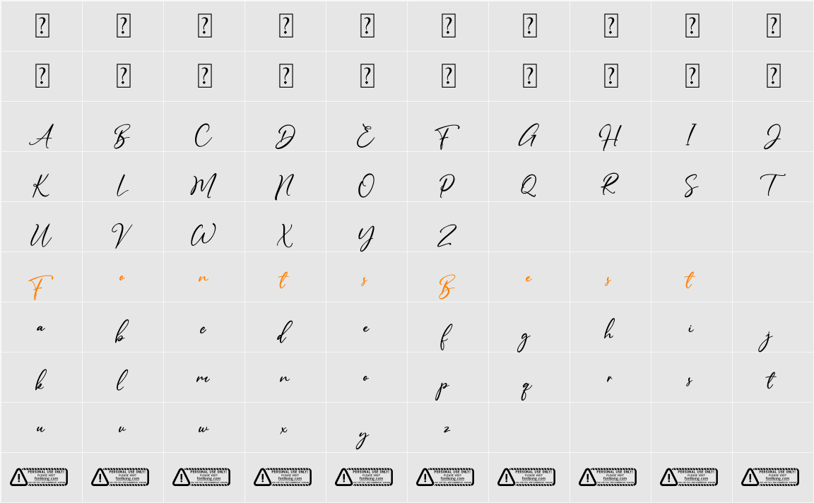 Daviast Character Map