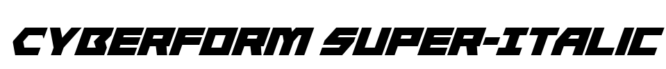 Cyberform Super-Italic Font Image