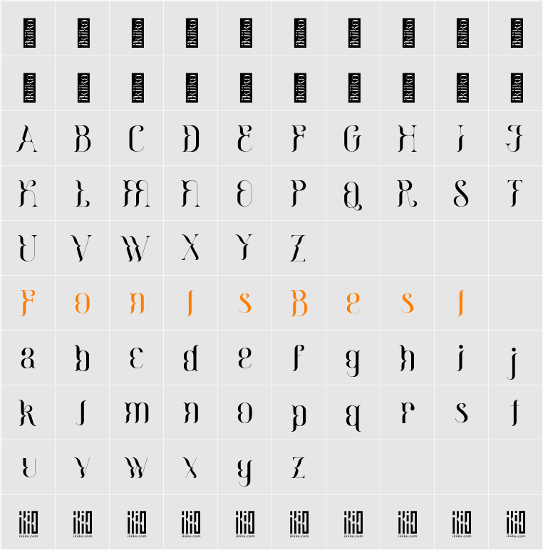 Felicidade Character Map