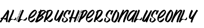 Al_Lebrush_PersonalUseOnly Font Image