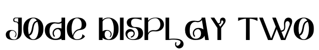 Jode Display Two Font Image