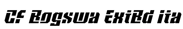 CF Bogswa ExtBd Ita Font Image