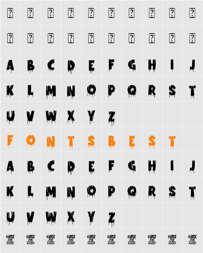 Majestic Hemotype Character Map