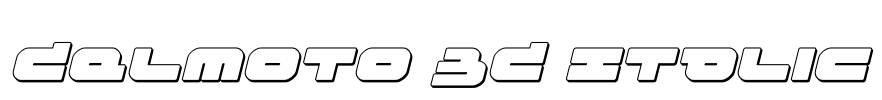 Delmoto 3D Italic Font Image
