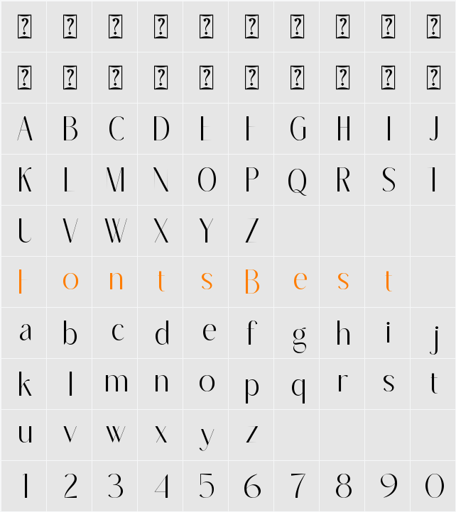 Astella Character Map