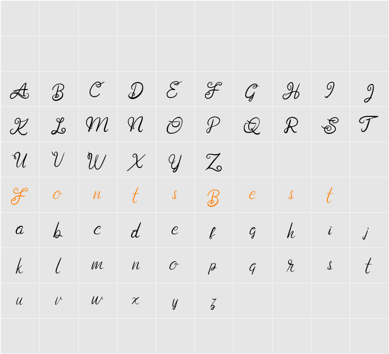 Anggita FREE Character Map