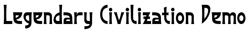 Legendary Civilization Demo Font Image