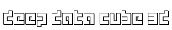 deep data cube 3d Font Image