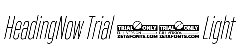 HeadingNow Trial 22 Light Font Image