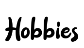 Hobbies Font Image