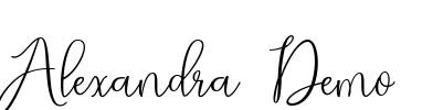 Alexandra Demo Font Image