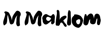 M Maklom Font Image