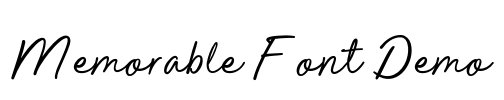 Memorable Font Demo