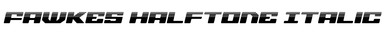 Fawkes Halftone Italic Font Image