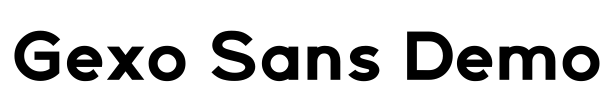 Gexo Sans Demo Font Image