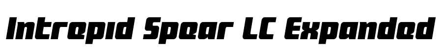 Intrepid Spear LC Expanded Font Image