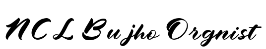 NCL Bujho Orgnist Font Image