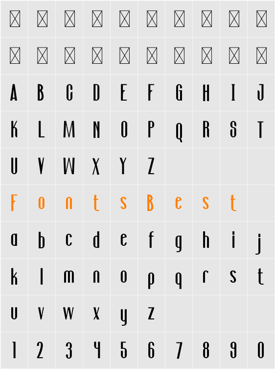 Bisson Character Map
