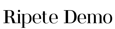 Ripete Demo Font Image