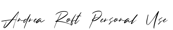 Andrea Roft Personal Use Font Image