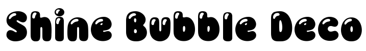 Shine Bubble Deco Font Image